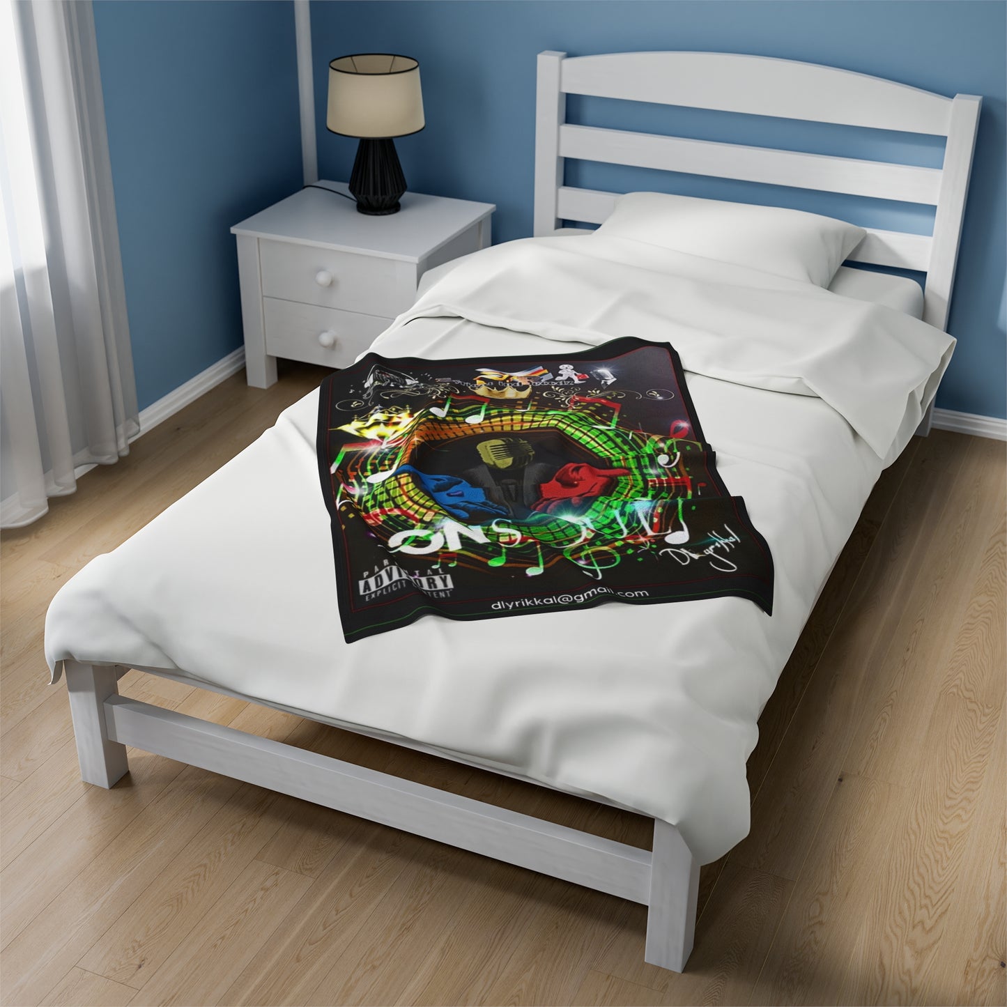 Copy of Record Plush Blanket - A Lyrical Mind Design