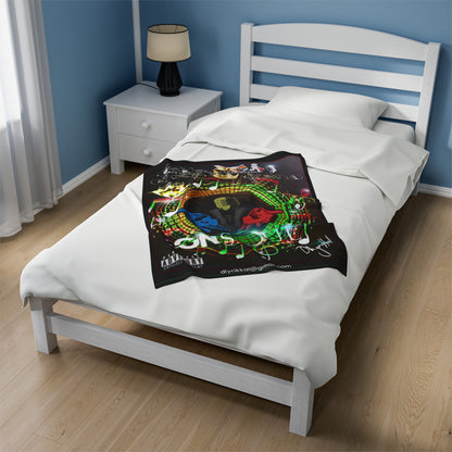 Copy of Record Plush Blanket - A Lyrical Mind Design