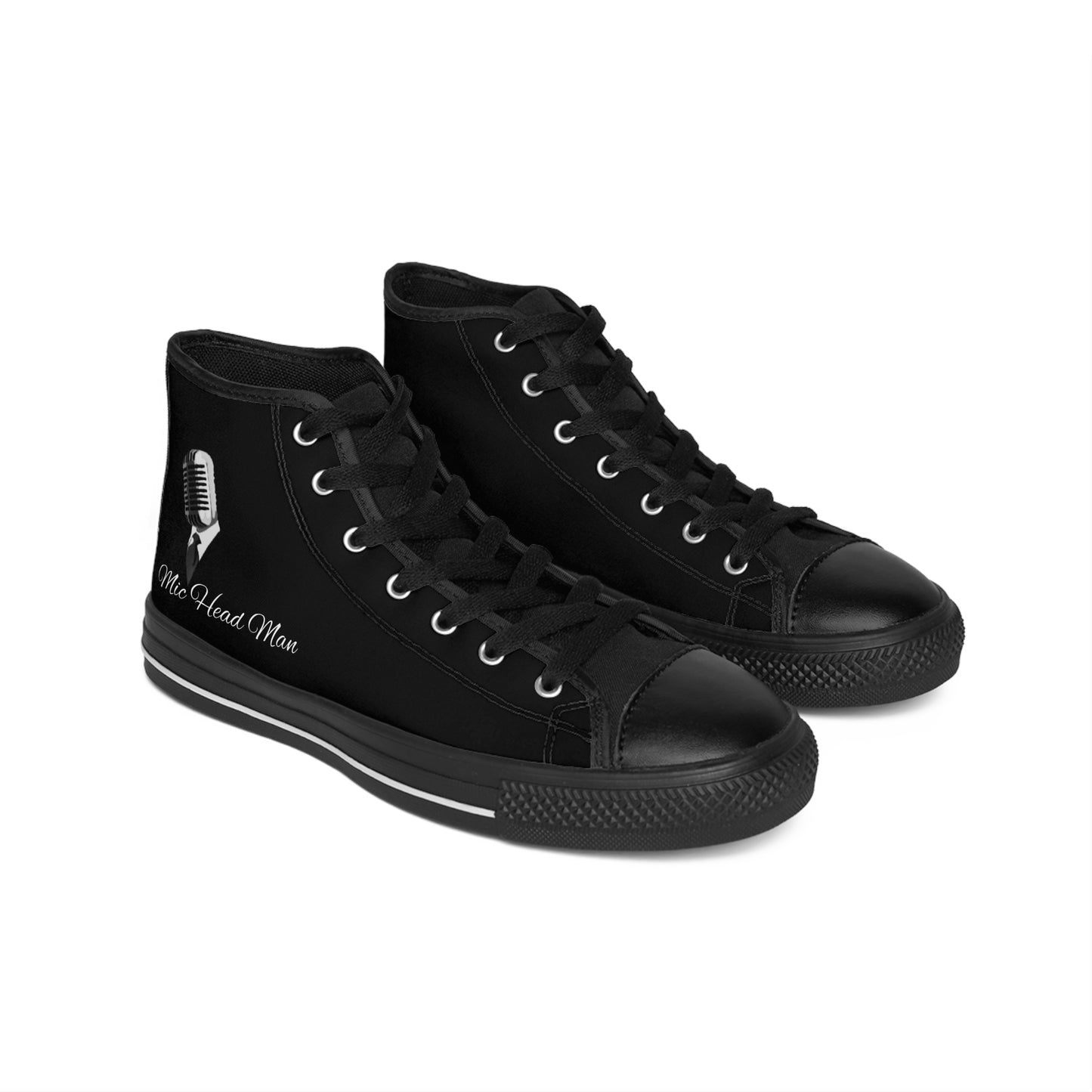 Sneakers with Mic Head Man Design - Men's