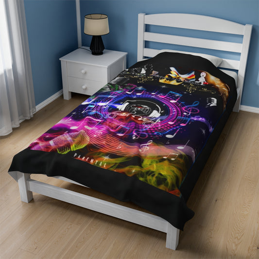 Record Plush Blanket - A Lyrical Mind Design