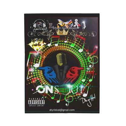 Copy of Record Plush Blanket - A Lyrical Mind Design