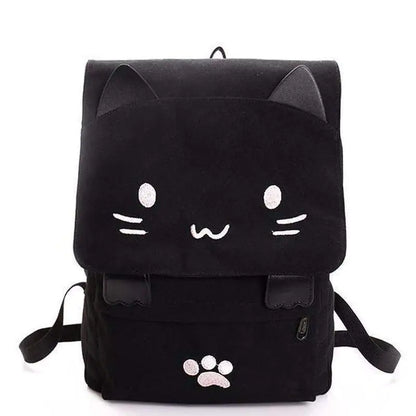 Kitty Cat Canvas Backpack